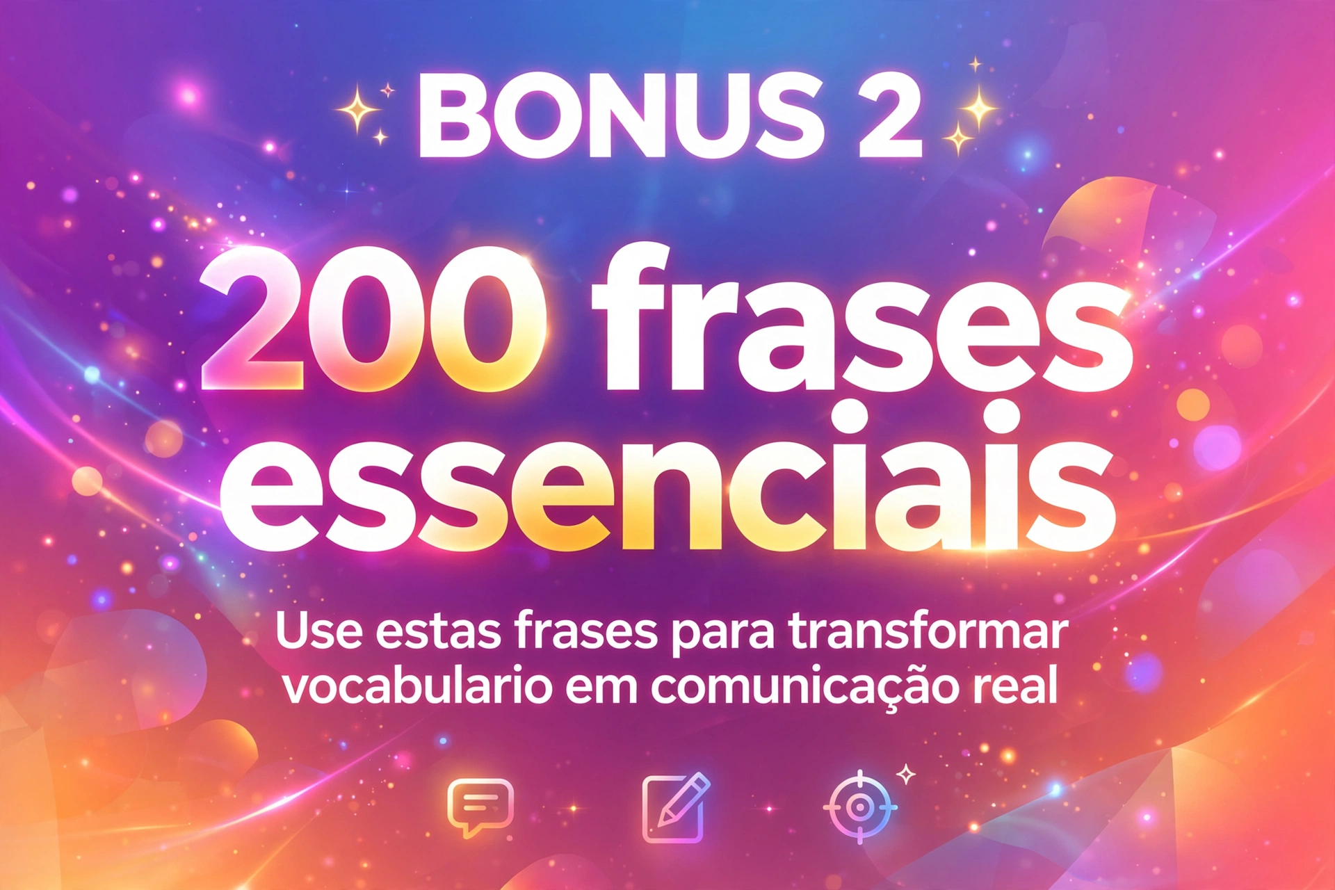 Capa do bônus 02: 200 Frases Essenciais em Inglês