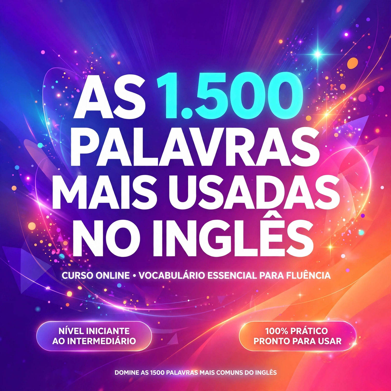 Capa do bônus 04: As 1.500 Palavras Mais Usadas em Inglês